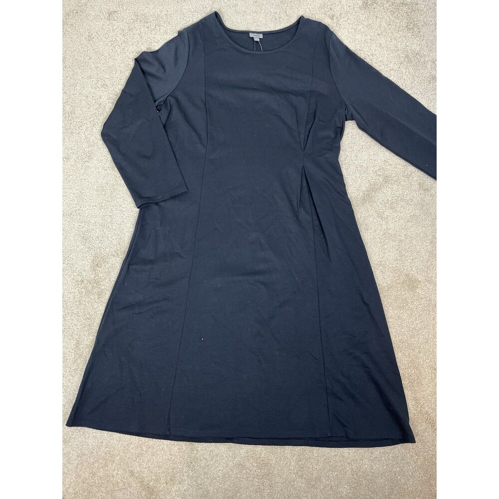 VTG NWOT J.Jill Women’s Dress Black Comfort Stretch A Line Knee Length‎ XL